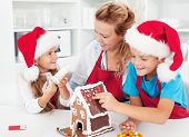 pic of time  - Making a gingerbread cookie house with the kids at christmas time - JPG 