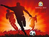 picture of sports  - Soccer Action Player on beautiful Abstract Background - JPG 