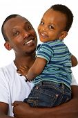 picture of family  - Young afro american family in a studio setting - JPG 