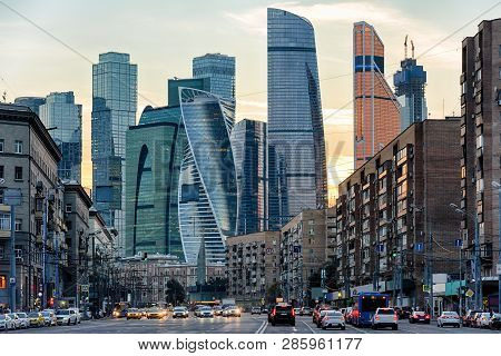 Poster: Panorama Of Moscow With Skyscrapers