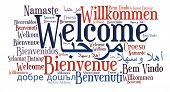 image of education  - Welcome phrase in different languages - JPG 