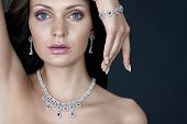 stock photo of beauty  - Beauty with jewellery - JPG 
