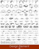 foto of illustration  - illustration of set of vintage design elements - JPG 