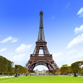 stock photo of france  - Eiffel Tower in Paris - JPG 