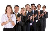 pic of business people  - Large group of business people applauding isolated - JPG 