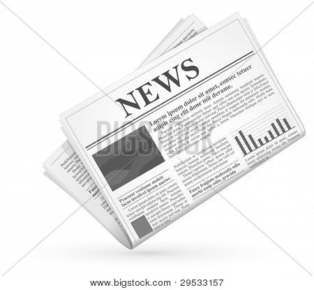 Picture or Photo of Newspaper icon, news sign