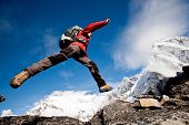 image of sports  - Hiking in Himalaya mountains in Everest region
 - JPG 