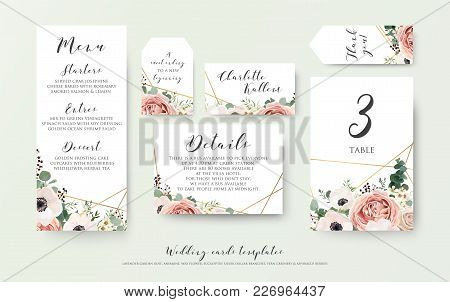 Poster: Wedding Menu Information Label Table