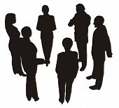 foto of business people  - black silhouette of the business people team - JPG 