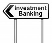 pic of investment  - Illustration depicting a sign with an investment banking concept - JPG 