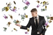 stock photo of money  - Concept of a businessman that earns money - JPG 