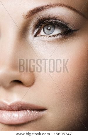 Picture or Photo of Woman beautiful face with perfect makeup