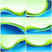 stock photo of abstract  - illustration of set of colorful abstract background - JPG 
