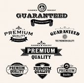 stock photo of satisfaction  - Satisfaction Guarantee Label and Vintage Premium Quality collection - JPG 