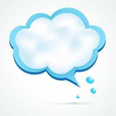foto of clouds  - Cloud speech bubble with place for your text - JPG 