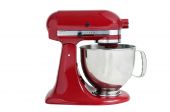 stock photo of mixer  - Red kitchen mixer on a white background - JPG 