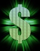 stock photo of money  - Money background money symbol on a black background - JPG 