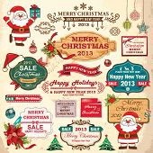image of holidays  - Collection of christmas ornaments and decorative elements - JPG 