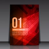 stock photo of newspaper  - Abstract Red Rusty Newspaper Flyer Template  - JPG 