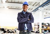 stock photo of industrial  - Portrait of a smiling engineer - JPG 