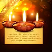 stock photo of religion  - vector diwali diya on stylish background - JPG 