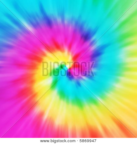 Picture Or Photo Of Realistic Spiral Tie Dye Illustration In A Variety Of Colors Tie Dye Powerpoint Template