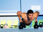image of fitness  - Gym man push - JPG 