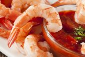 foto of restaurant  - Fresh Organic Shrimp Cocktail with red sauce
 - JPG 