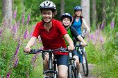 image of family  - Active family biking - JPG 