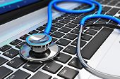 image of health  - Healthcare and medicine or computer antivirus protection and repair maintenance service concept - JPG 