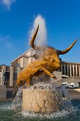 foto of france  - Fountain in the Trocadero Gardens Paris Ile de France France - JPG 