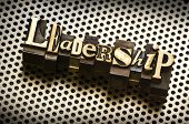 image of leadership  - The word Leadership against a Metal Background pattern - JPG 