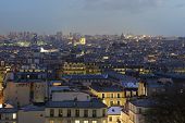 picture of france  - Nightfall in Paris Ile de France France - JPG 