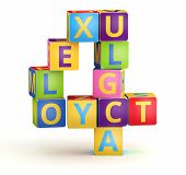 foto of spell  - Number 4 from ABC cubes for kid spell education - JPG 