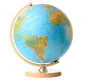 picture of longitude  - Globe isolated on white background - JPG 