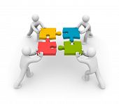 stock photo of linked  - Partnership - JPG 