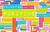 picture of think  - Thinking Positive as an Attitude Abstract Concept - JPG 