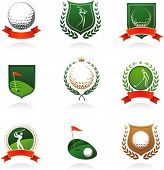 stock photo of golf  - Collection of golf labels - JPG 