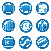 image of finance  - Business and finance icons set - JPG 