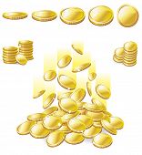 stock photo of monetary  - Gold coins - JPG 