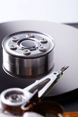 pic of disk  - opened hard disk drive - JPG 
