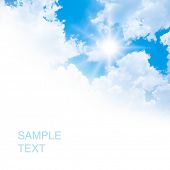 picture of blue sky  - White clouds on blue sky - JPG 