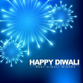 picture of religion  - vector happy diwali fireworks background - JPG 