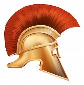 picture of trojan  - Illustration of side on Spartan helmet or Trojan helmet also called a Corinthian helmet - JPG 