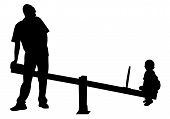 pic of seesaw  - father and boy playing - JPG 