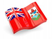 stock photo of bermuda  - 3d flag of Bermuda isolated on white - JPG 
