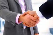 stock photo of handshake  - handshake isolated on white background - JPG 