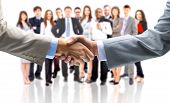 foto of handshake  - handshake isolated on business background - JPG 