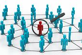 picture of people  - 3d illustration of People search in white background - JPG 