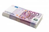 stock photo of investment  - many five hundred euro banknotes - JPG 